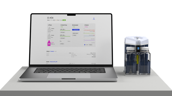 Portable HPLC device Cromite connects to hplc.cloud